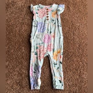 Posh Peanut Bamboo Floral Romper 2T